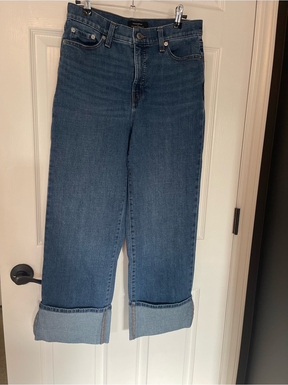 High-Rise straight fit Wide Leg Women's Jeans - Dark Blue
